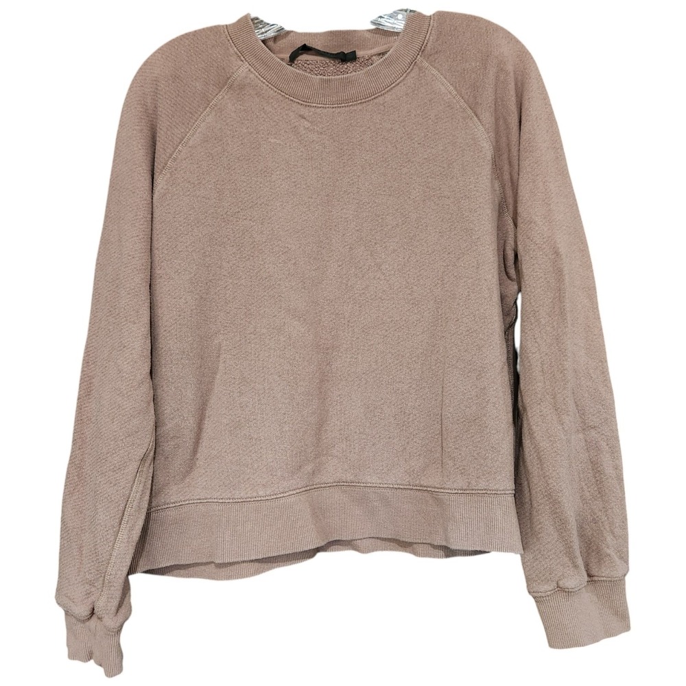 Jenni Kayne Saturday Sweatshirt French Terry Taupe Raglan Women's XS Brown